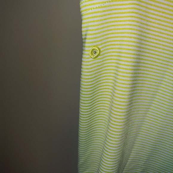 Nike Dri-Fit Player Control Striped Golf Polo Shirt Size XXL Lime Green - Picture 5 of 8